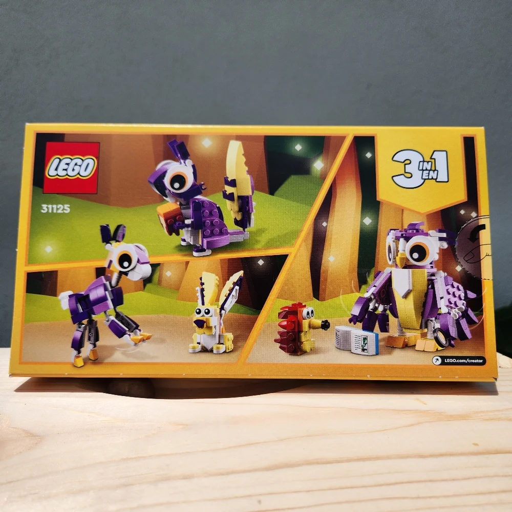 New LEGO 31125 Creator 3 in 1 Fantasy Forest Creatures Woodland Animal Toys Set